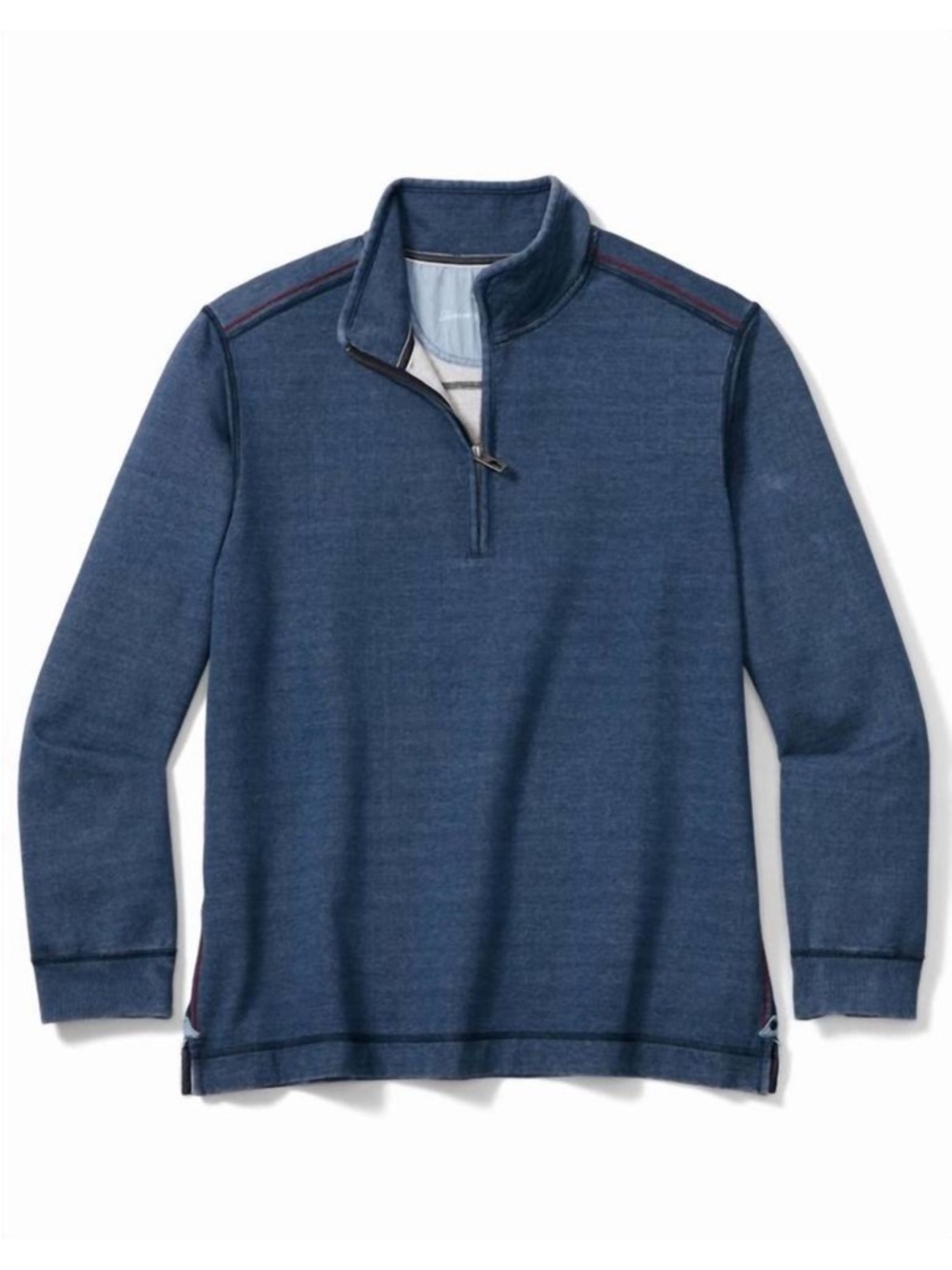TOMMY BAHAMA indio long-sleeve half-zip shirt in indigo Size XXL